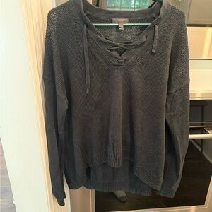 J. Crew Black Textured Knit Sweater